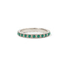 2mm Notched Deco Emerald Eternity Ring
