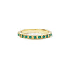 2mm Notched Deco Emerald Eternity Ring