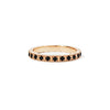 2mm Notched Deco Black Diamond Eternity Ring