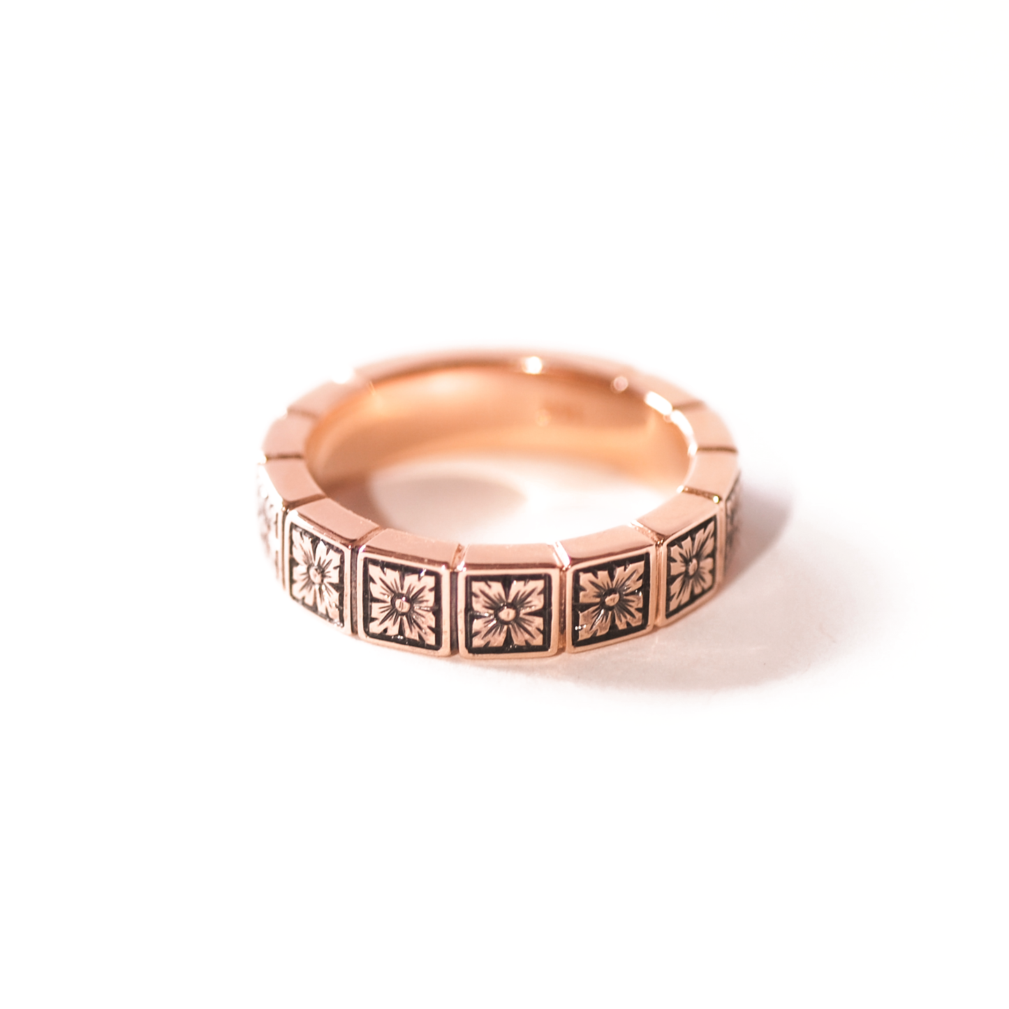 5mm Art Deco Engraved Notched Band Ring