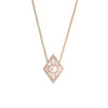 Mini Kite Shape Round Rose Cut Diamond Necklace