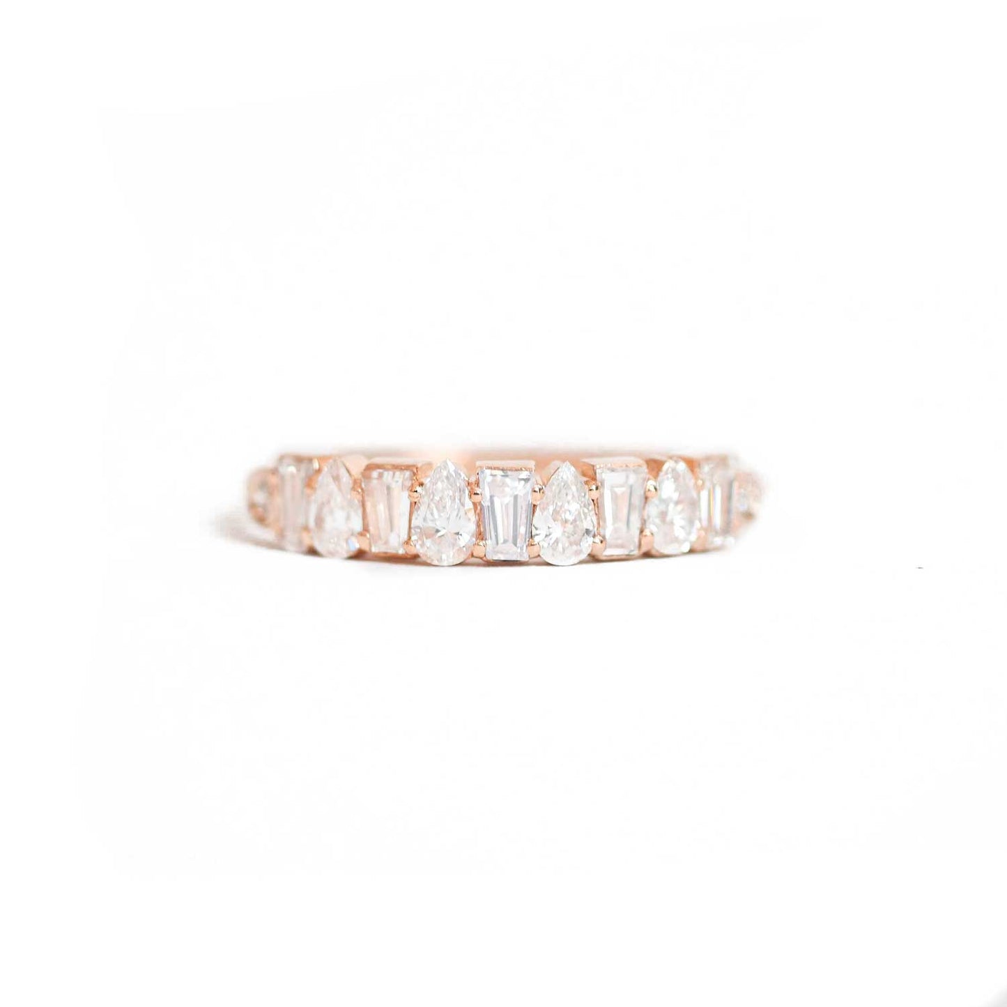 Baguette & Pear Diamond Mosaic Band