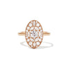 Oval Shape Marquise and Round Brilliant Cut Diamond Mosaic Ring