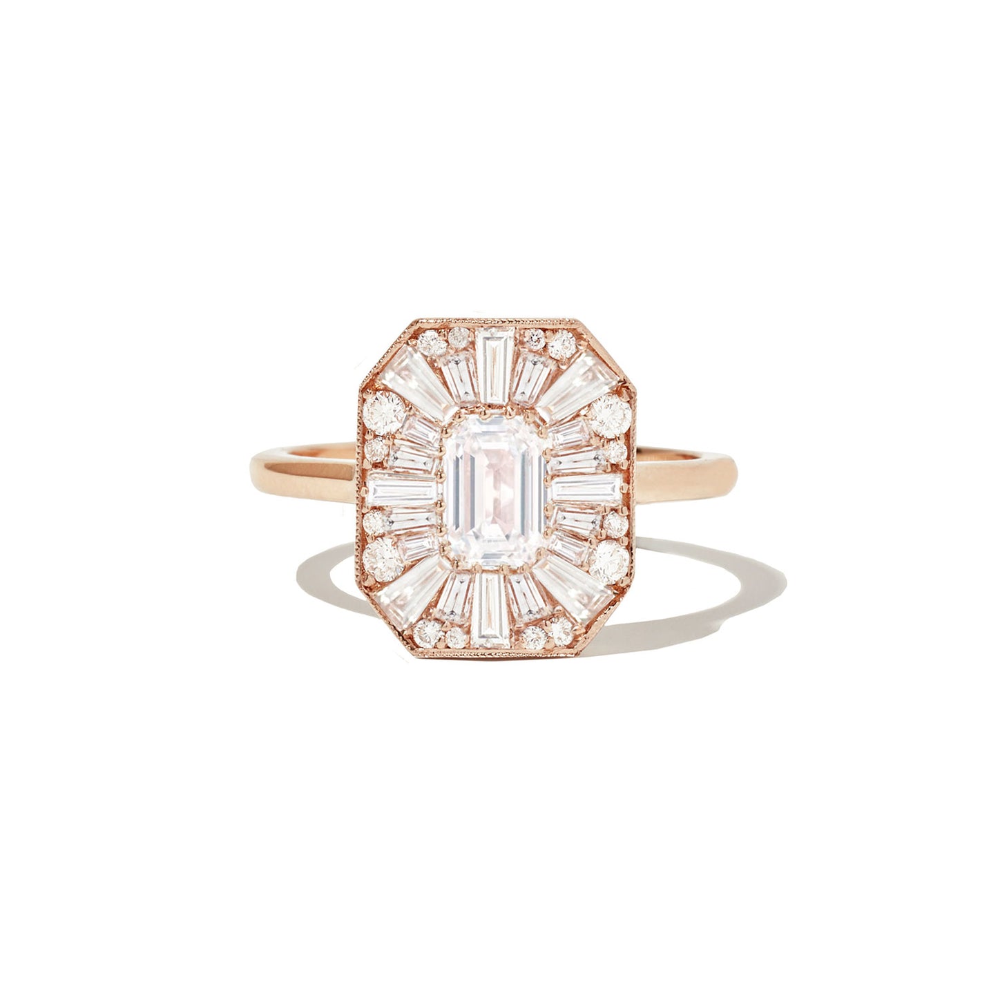 Emerald Cut Ballerina Diamond Mosaic Ring