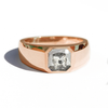 Asscher Cut Salt and Pepper Diamond Ring