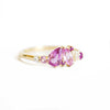 Custom Pink Sapphire & Diamond Mosaic Ring