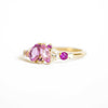 Custom Pink Sapphire & Diamond Mosaic Ring