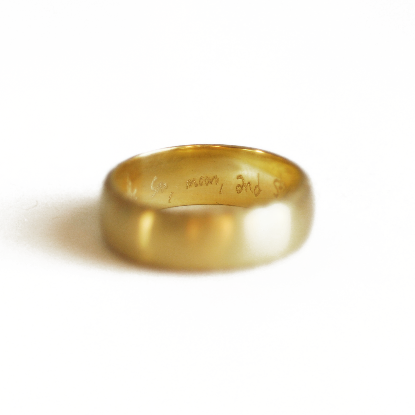 Custom Moon Pattern Satin Mens Wedding Ring