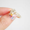 Custom Round Brilliant Pavé Surprise Diamond Engagement Ring
