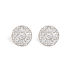 Round Shape Brilliant Cut Diamond Mosaic Stud Earrings