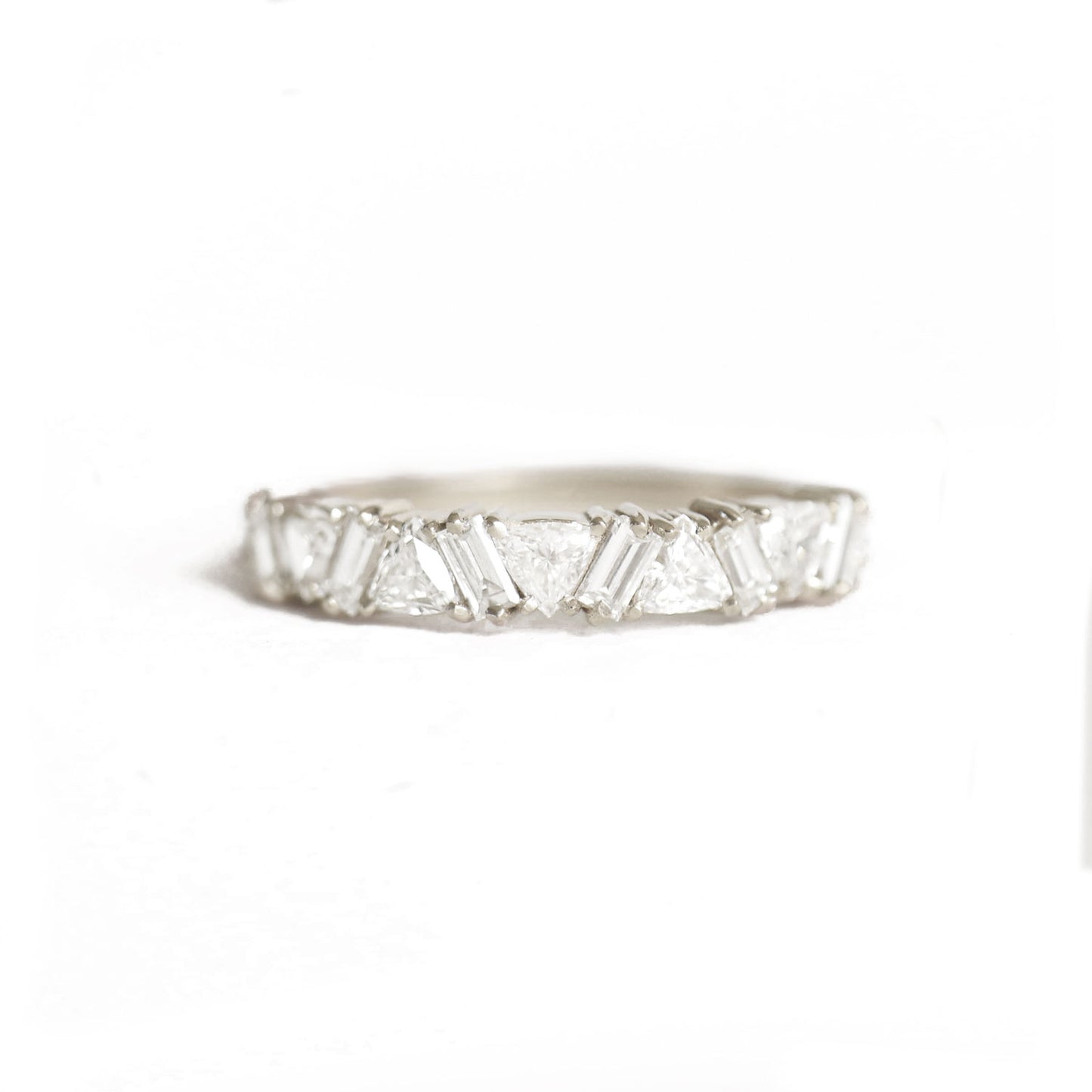 Trillion & Baguette Diamond Mosaic Band