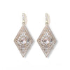 Kite Shape Diamond Mosaic Earrings