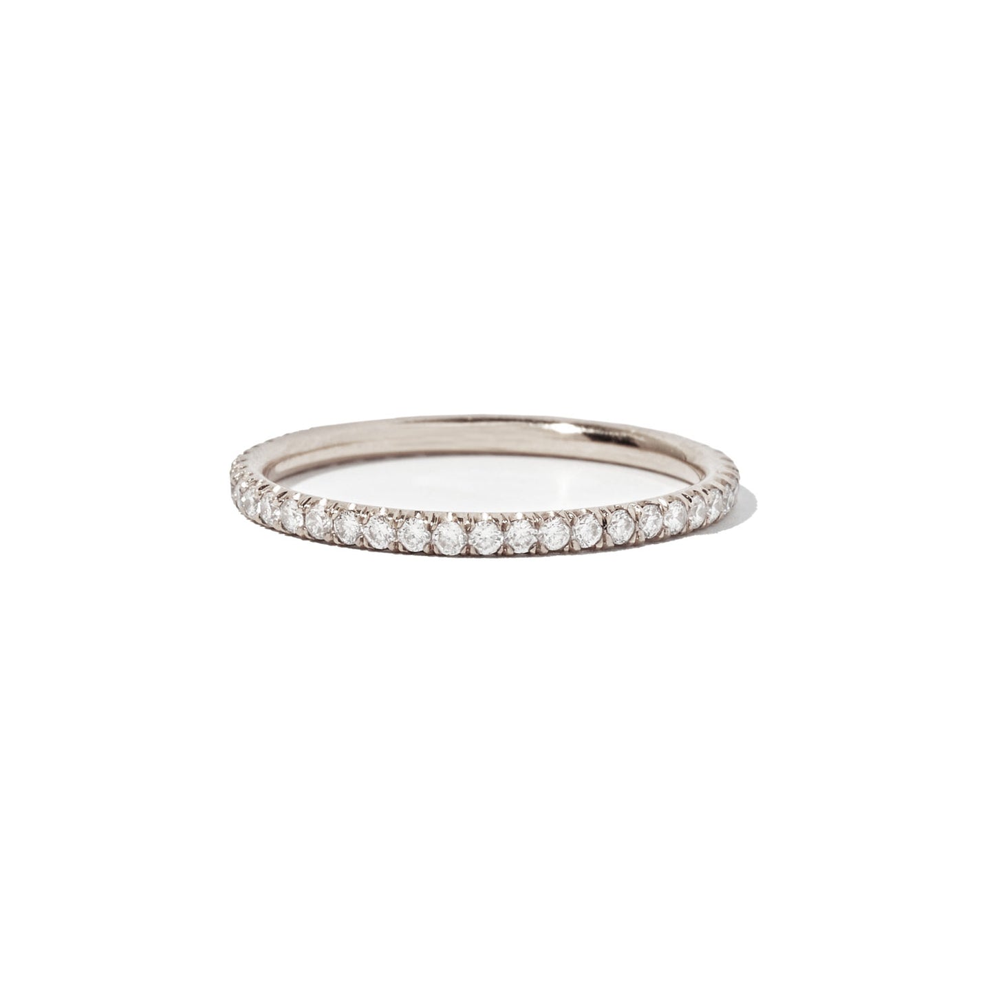 Delicate French Pavé Eternity Diamond Wedding Ring