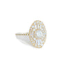 Custom Oval Ballerina Round Diamond Mosaic Ring