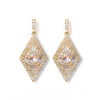 Kite Shape Diamond Mosaic Earrings