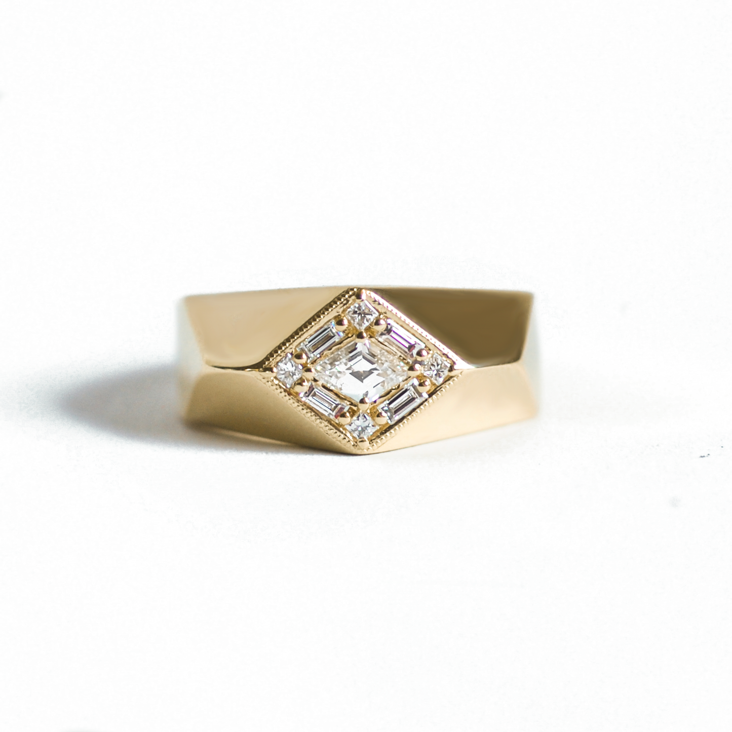 Kite Shaped Diamond Fitzgerald Ring