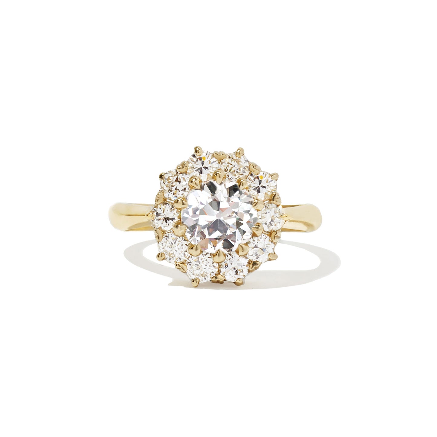 Old European Cut Diamond Cluster Ring