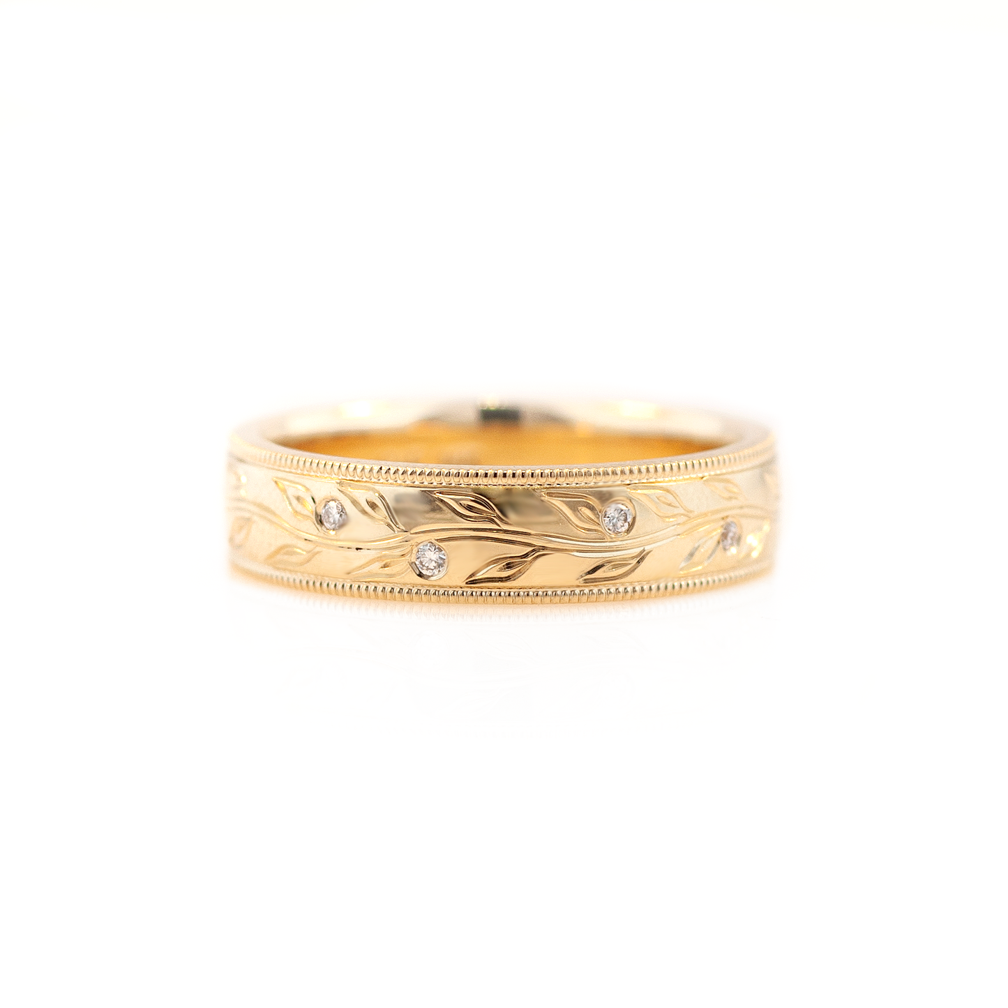 Men's Olive Branch Wedding Ring