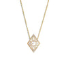 Mini Kite Shape Round Rose Cut Diamond Necklace