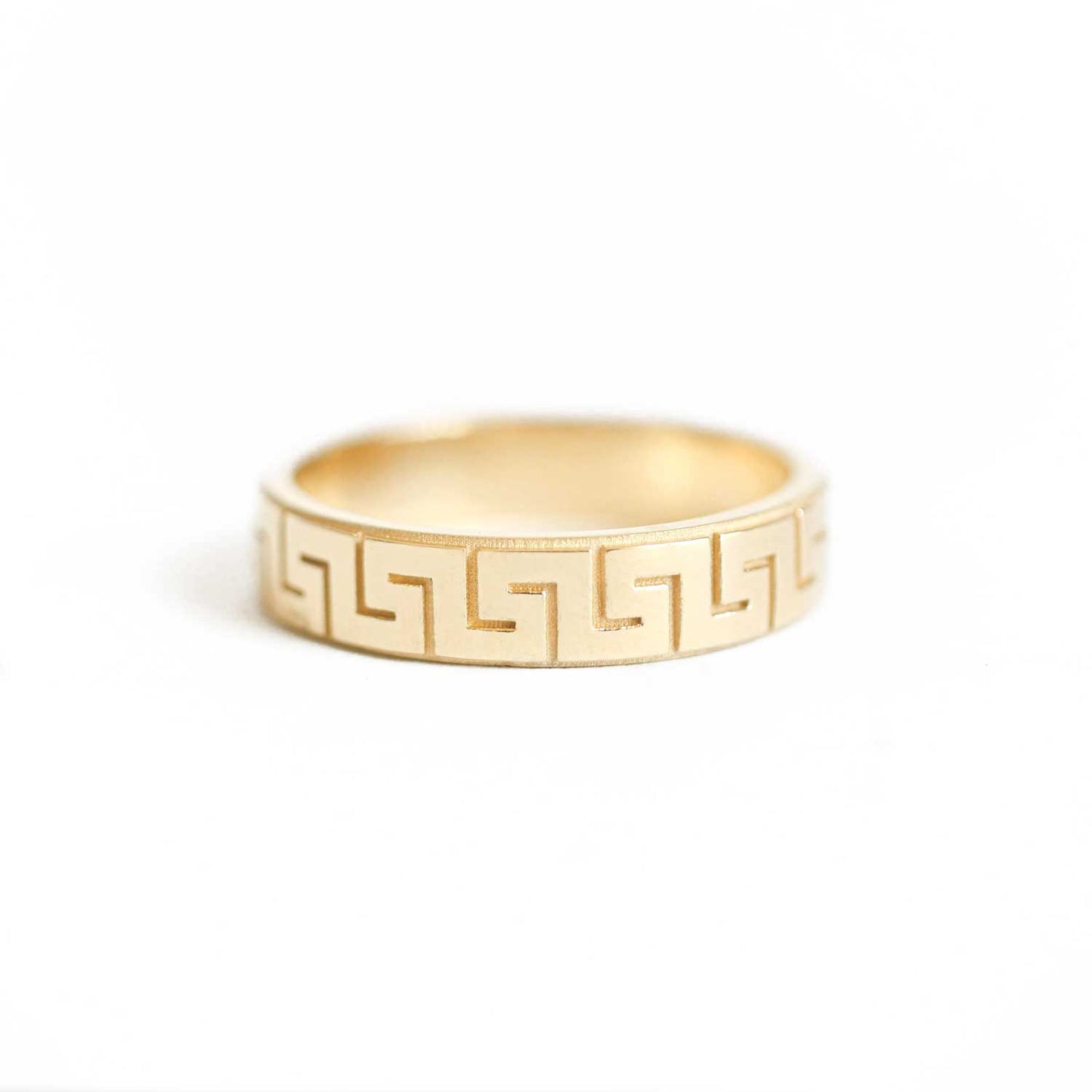 Deco Greek Pattern Band Ring