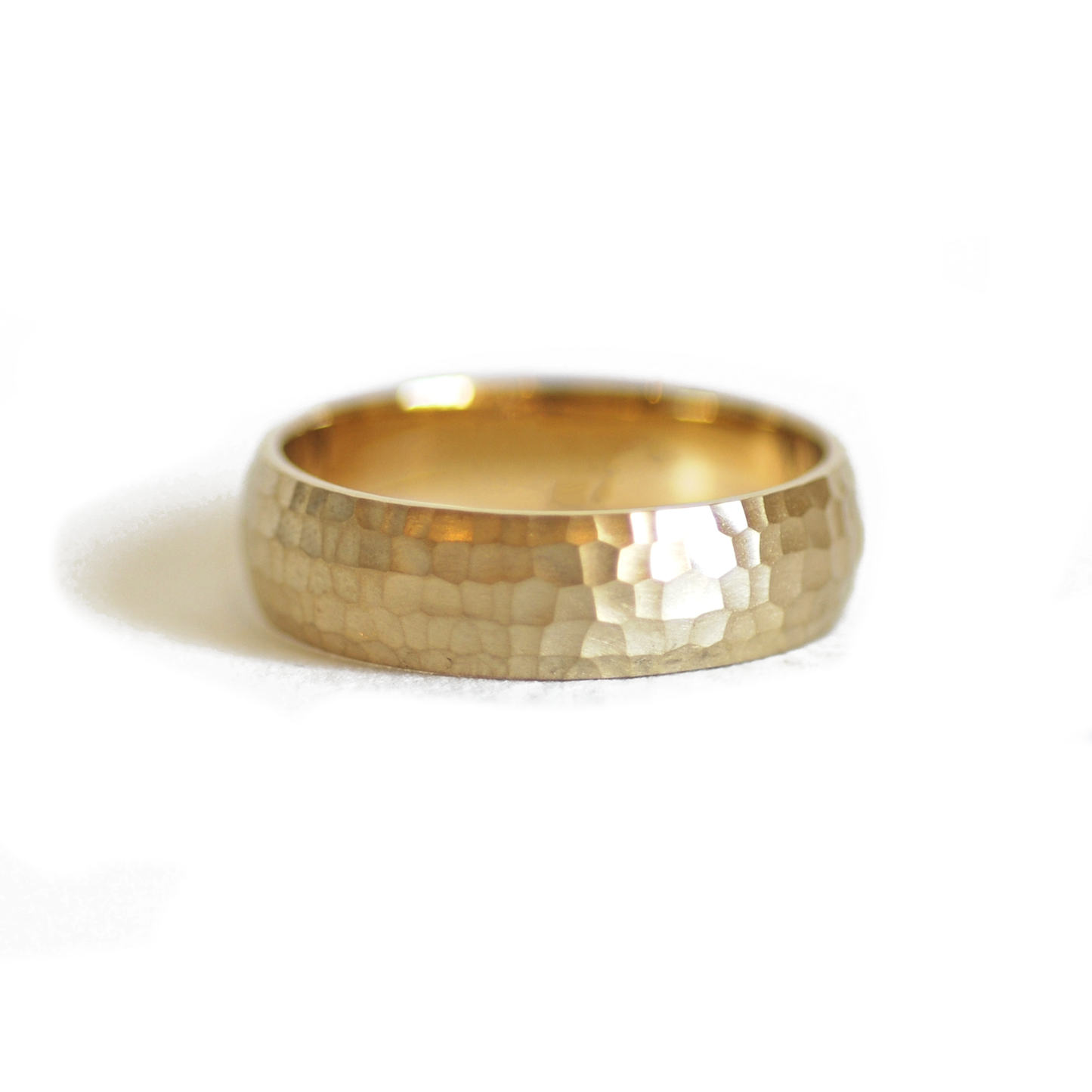 7mm Hammered Satin Band Ring